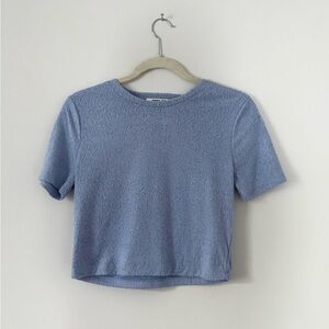 Double Zero Gray Cropped Fitted T-Shirt